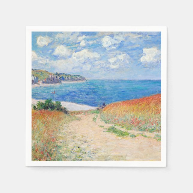 Claude Monet - Path in Wheat Fields at Pourville Napkin (Front)