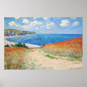 Claude Monet - Path in Wheat Fields at Pourville Poster