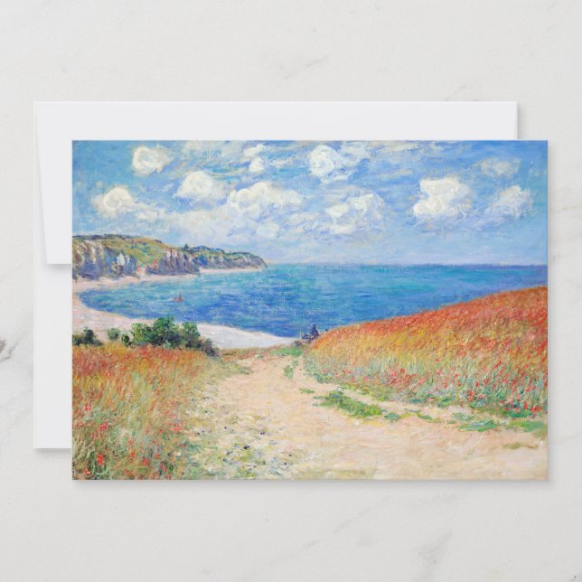 Claude Monet - Path in Wheat Fields at Pourville Thank You Card (Front)