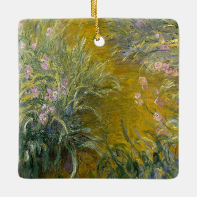 Claude Monet | Path through the Irises Ceramic Ornament (Front)