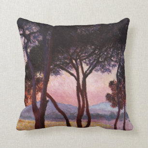 Claude Monet: Pines Throw Pillow