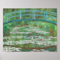 Claude Monet pont de football japonais. Impression