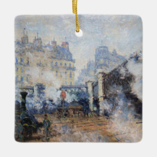 Claude Monet - Pont de l'Europe, Gare Saint-Lazare Ceramic Ornament
