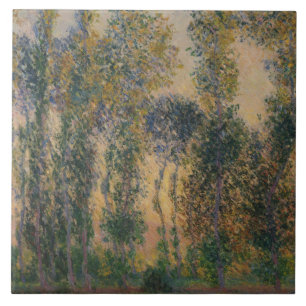 Claude Monet - Poplars at Giverny, Sunrise Tile