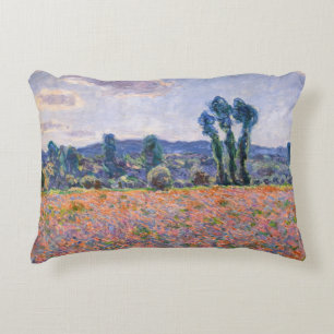 Claude Monet - Poppy Field 1890 (Giverny) Accent Pillow
