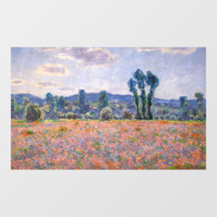 Claude Monet - Poppy Field 1890 (Giverny) Window Cling