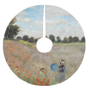 Claude Monet - Poppy Field Brushed Polyester Tree Skirt