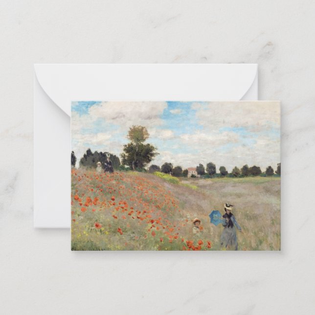 Claude Monet - Poppy Field Card (Front)