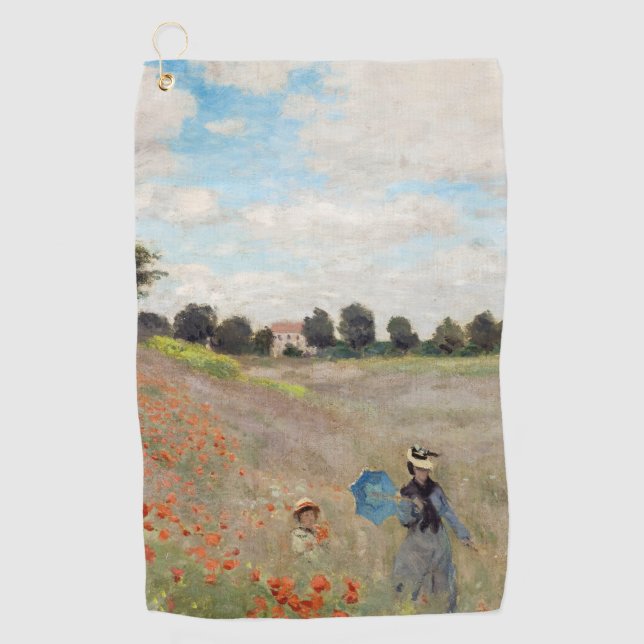 Claude Monet - Poppy Field Golf Towel (Front)