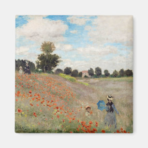 Claude Monet - Poppy Field Magnet
