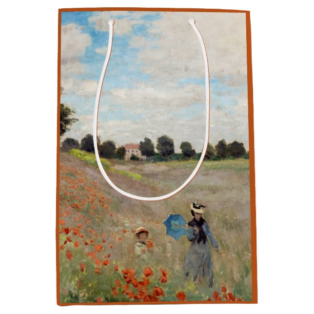 Claude Monet - Poppy Field Medium Gift Bag (Front)