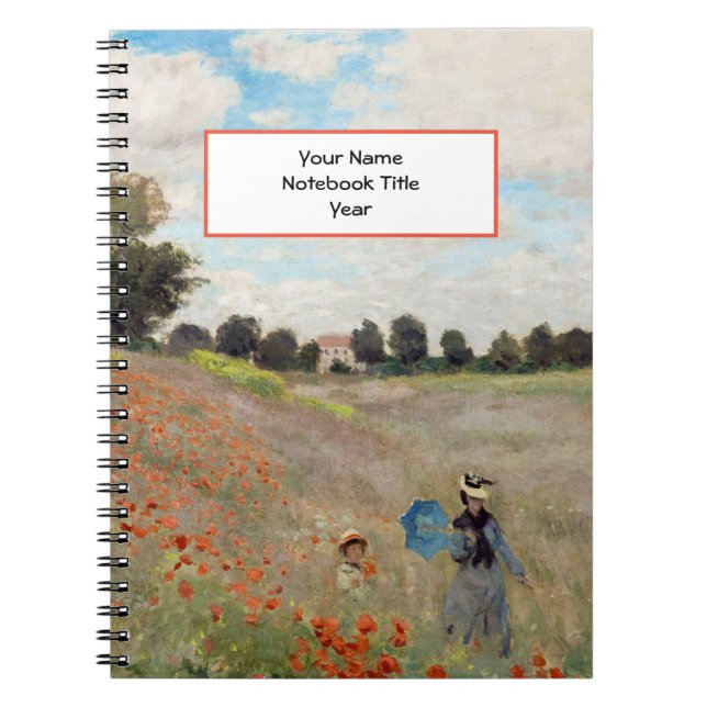 Claude Monet - Poppy Field Notebook (Front)
