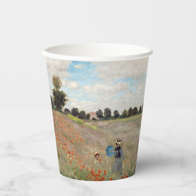 Claude Monet - Poppy Field Paper Cups (Front)