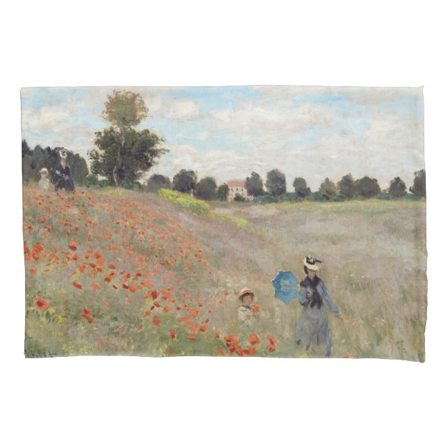 Claude Monet - Poppy Field Pillowcase (Front)