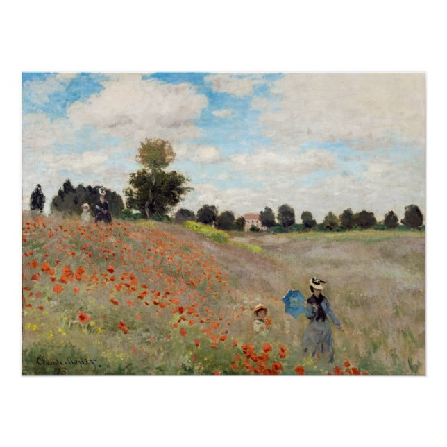 Claude Monet - Poppy Field Poster (Front)