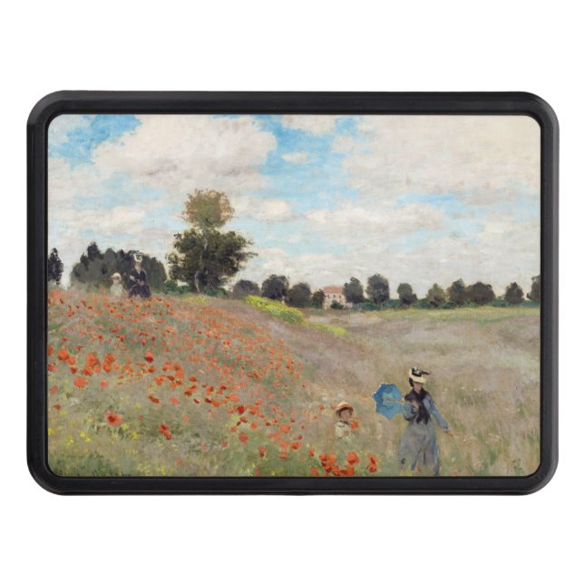 Claude Monet - Poppy Field Trailer Hitch Cover (Front)
