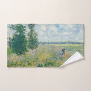 Claude Monet - Poppy Fields near Argenteuil (1875) Bath Towel Set