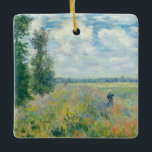 Claude Monet - Poppy Fields near Argenteuil (1875) Ceramic Ornament<br><div class="desc">Poppy Fields near Argenteuil - Claude Monet,  Oil on canvas,  1875</div>