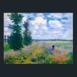 Claude Monet, Poppy Fields near Argenteuil, 1875 Poster<br><div class="desc">Claude Monet,  Poppy Fields near Argenteuil,  1875. Fascinating metal poster designed with love. Decorate your space with this design & find daily inspiration in it.</div>