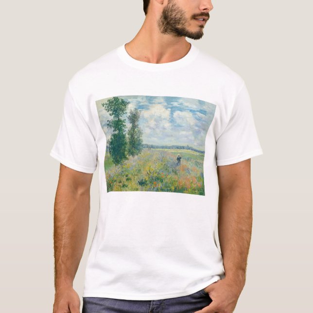 Claude Monet - Poppy Fields near Argenteuil (1875) T-Shirt (Front)