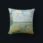 Claude Monet - Poppy Fields near Argenteuil (1875) Throw Pillow<br><div class="desc">Poppy Fields near Argenteuil - Claude Monet,  Oil on canvas,  1875</div>