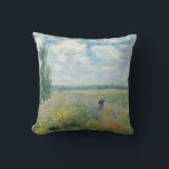 Claude Monet - Poppy Fields near Argenteuil (1875) Throw Pillow<br><div class="desc">Poppy Fields near Argenteuil - Claude Monet,  Oil on canvas,  1875</div>