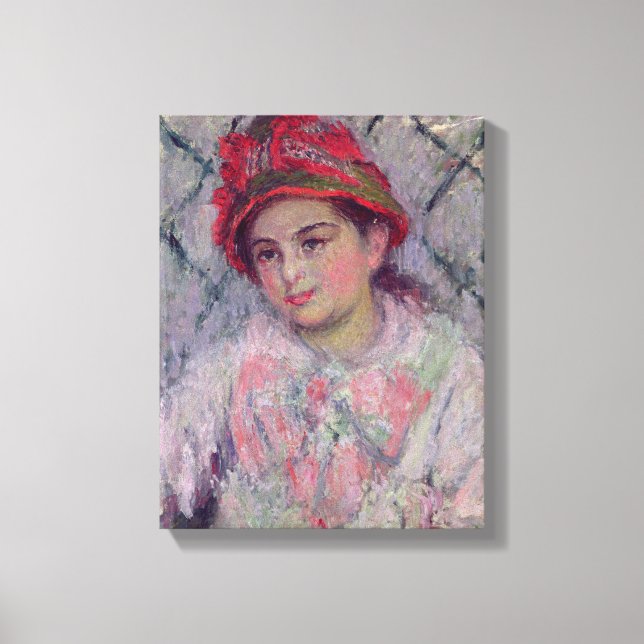 Claude Monet | Portrait of Blanche Hoschede Canvas Print (Front)