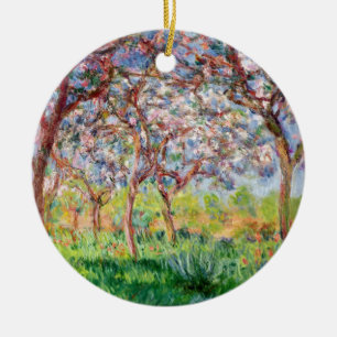 Claude Monet   Printemps a Giverny Ceramic Ornament