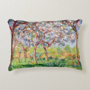 Claude Monet Printemps a Giverny Decorative Pillow
