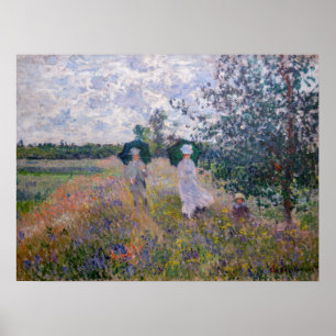 Claude Monet - Promenade near Argenteuil Poster
