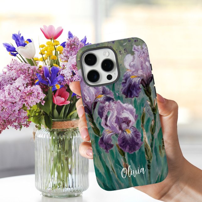 Claude Monet Purple Iris Flowers, Personalized Case-Mate iPhone Case (Creator Uploaded)