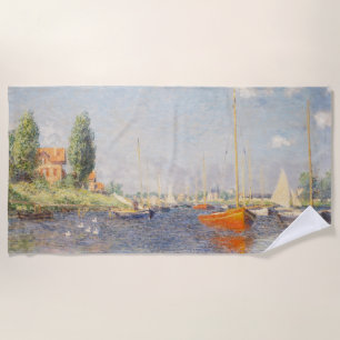 Claude Monet. Red Boats, Argenteuil Beach Towel
