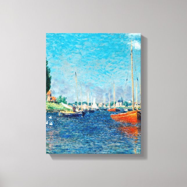 Claude Monet - Red Boats, Argenteuil Canvas Print (Front)