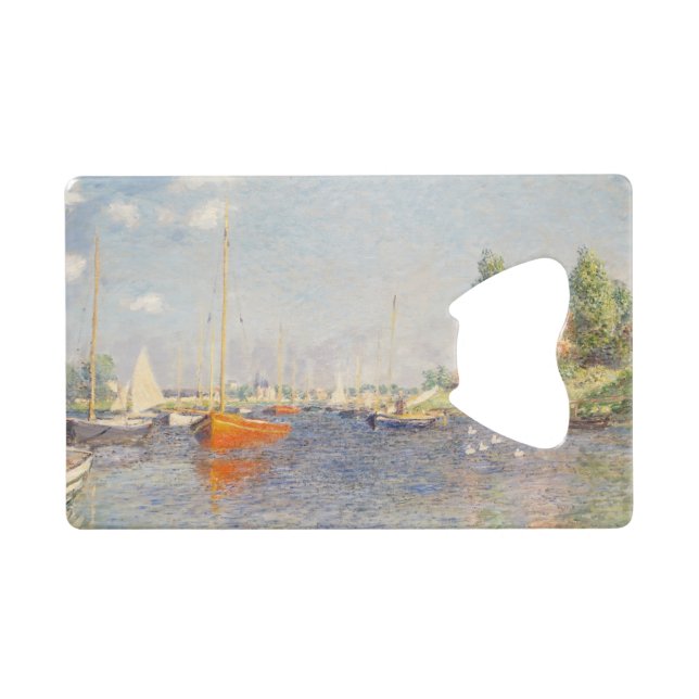 Claude Monet. Red Boats, Argenteuil Credit Card Bottle Opener (Front (Horizontal))