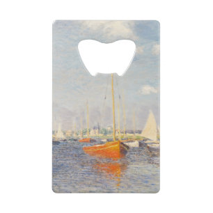 Claude Monet. Red Boats, Argenteuil Credit Card Bottle Opener