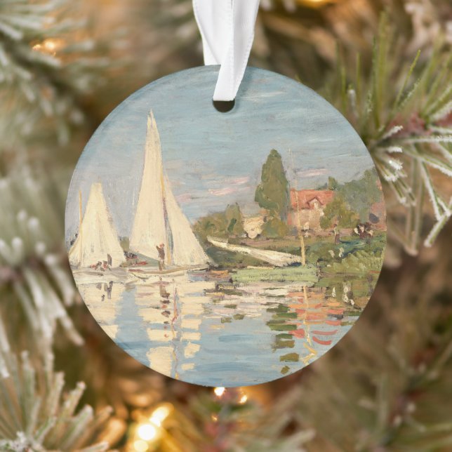 Claude Monet | Regatta at Argenteuil, c.1872 Ornament (Tree)