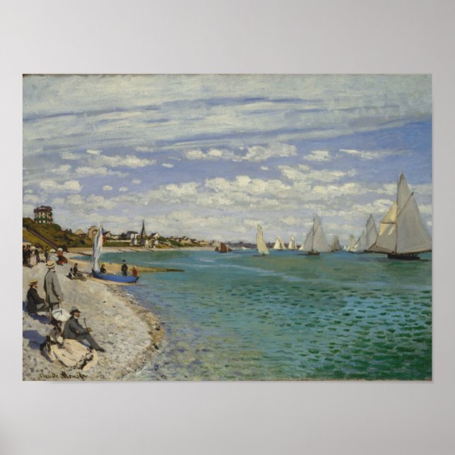 Claude Monet | Regatta at Sainte-Adresse Poster (Front)