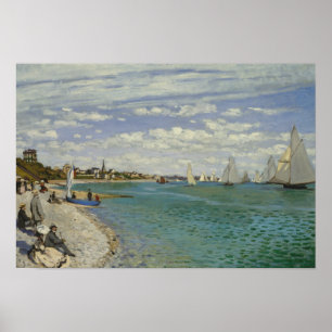 Claude Monet - Regatta at Sainte-Adresse Poster