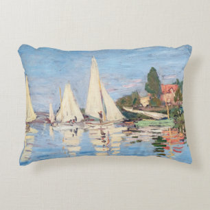Claude Monet - Regattas at Argenteuil Accent Pillow