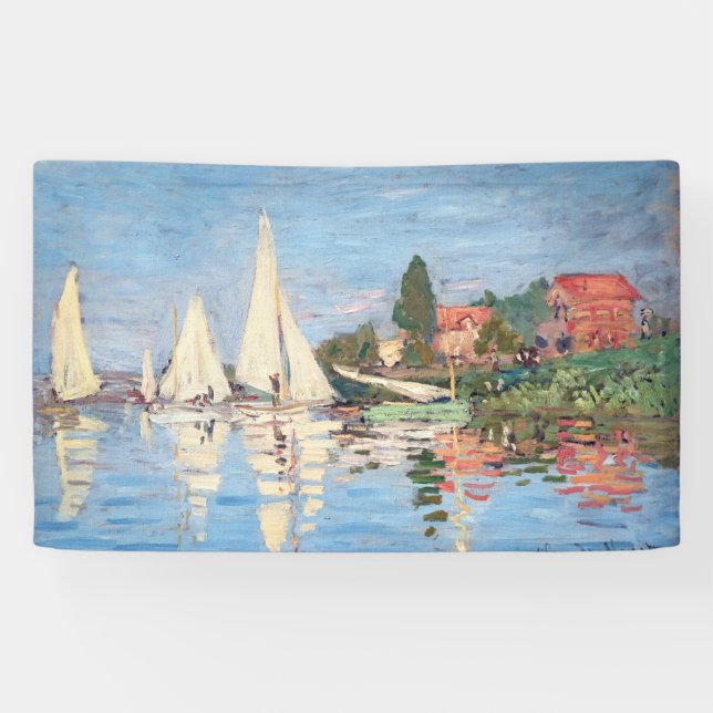 Claude Monet - Regattas at Argenteuil Banner (Horizontal)