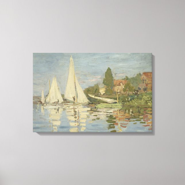 Claude Monet - Regattas at Argenteuil Canvas Print (Front)