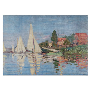 Claude Monet - Regattas at Argenteuil Cutting Board