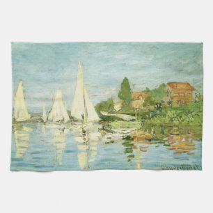 Claude Monet. Regattas at Argenteuil     Kitchen Towel