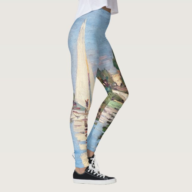 Claude Monet - Regattas at Argenteuil Leggings (Right)