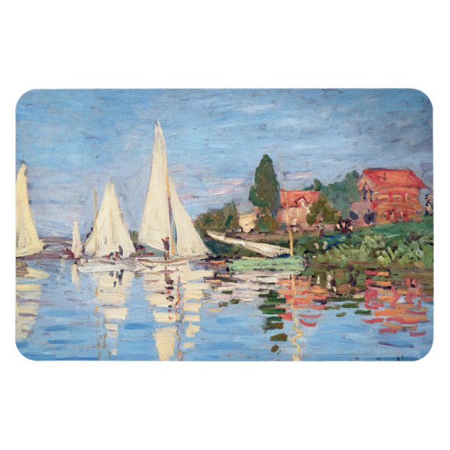 Claude Monet - Regattas at Argenteuil Magnet (Horizontal)