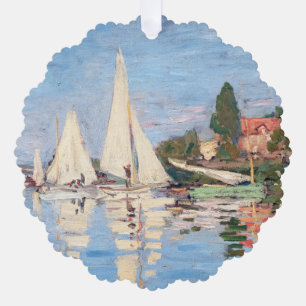 Claude Monet - Regattas at Argenteuil Ornament Card