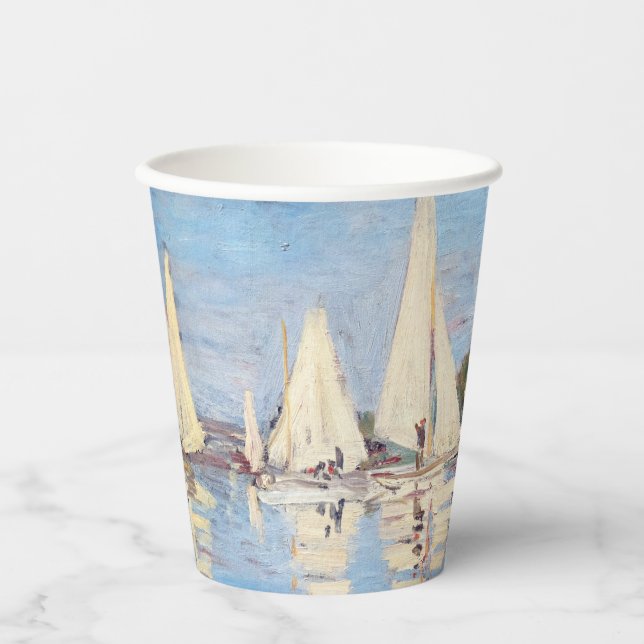 Claude Monet - Regattas at Argenteuil Paper Cups (Front)