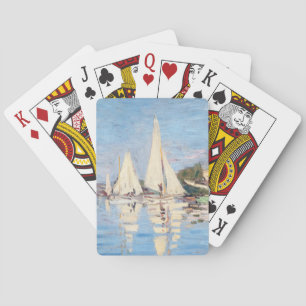 Claude Monet - Regattas at Argenteuil Playing Cards
