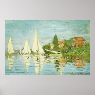 Claude Monet. Regattas at Argenteuil Poster
