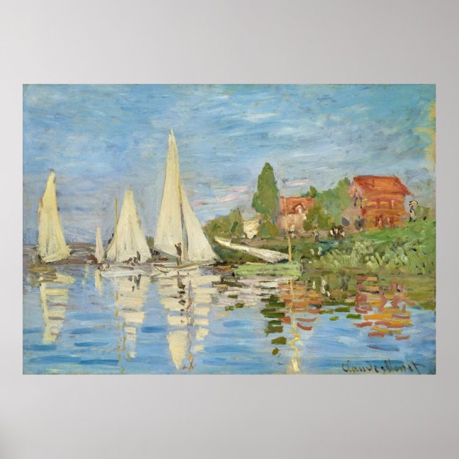 Claude Monet - Regattas at Argenteuil Poster (Front)